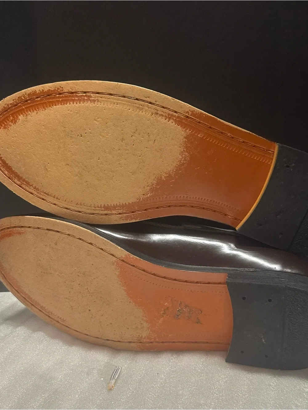 Express Men’s Brown Leather Penny Loafers